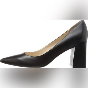 Classic Black Leather High-Heeled Pump